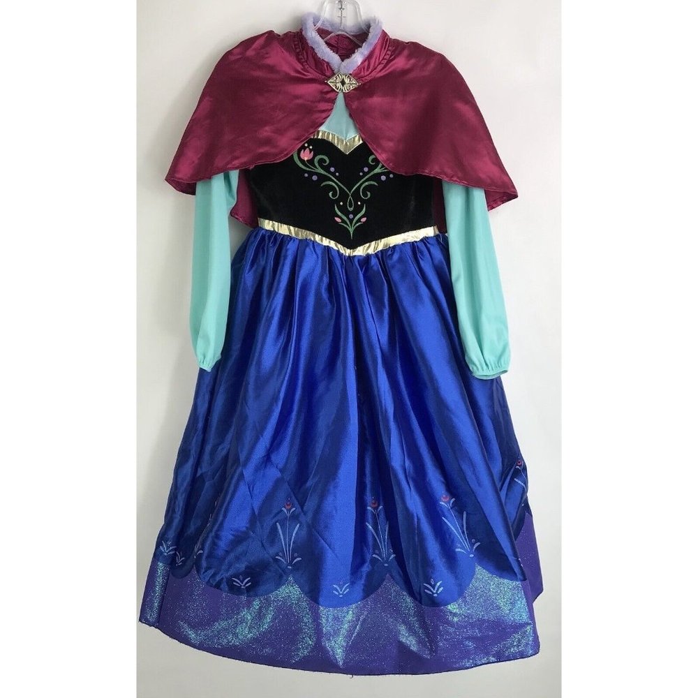 Disney Collection Frozen Princess Ana Size 9/10 Girls blue Purple Dress‎ Costume